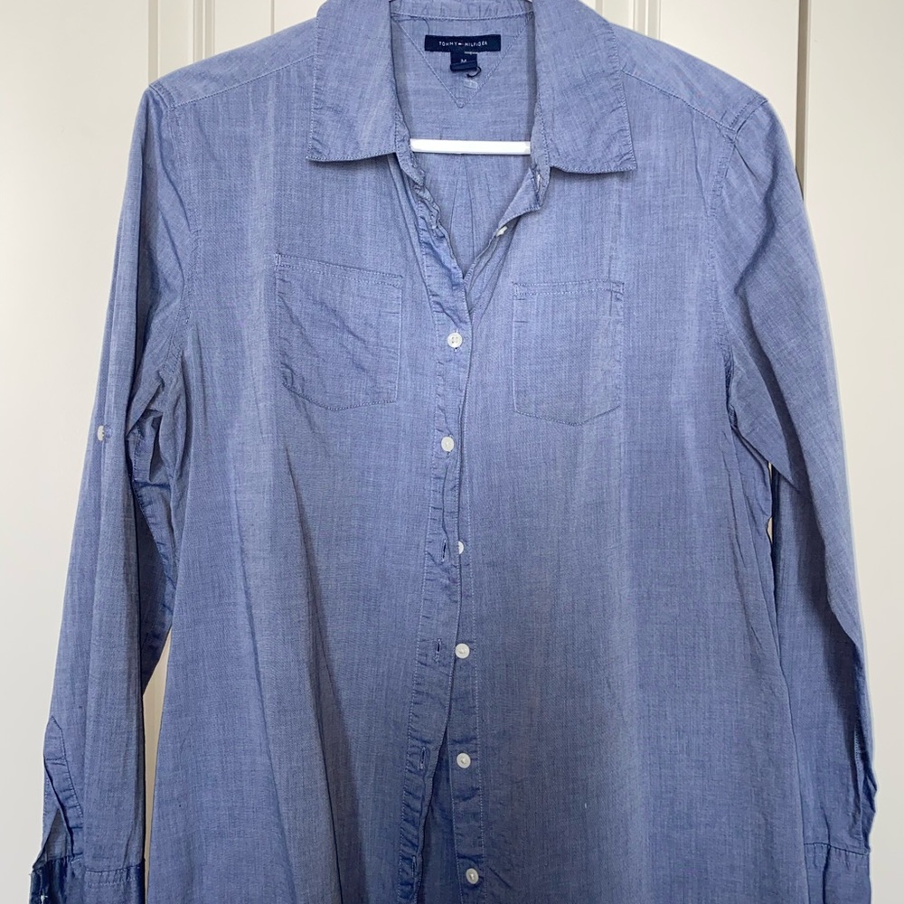 Tommy Hilfigre chambray blouse size M